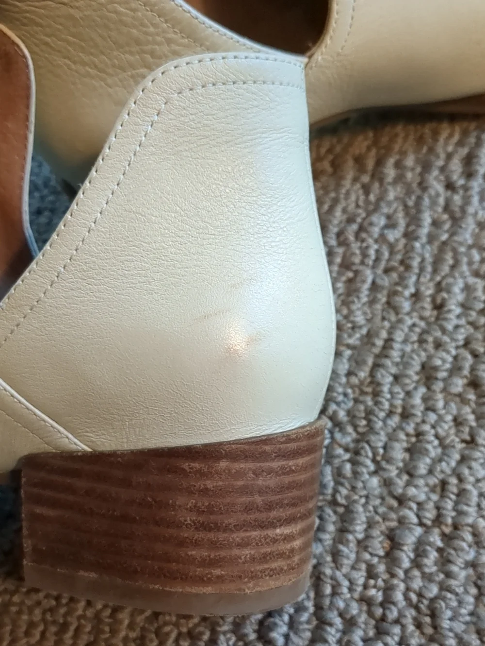 Seychelles Of Los Angeles Cream Leather Boots